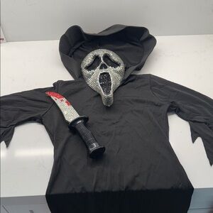 Kids Bling Ghost Face Dress Costume